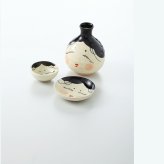 おかめ酒器揃 陶器 美濃焼 やきものの里から、暮らしを贈ります。　ギフト 食器 セット テーブルウェア