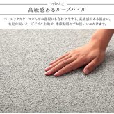 ラグ カーペット 長方形 手洗い ループパイル 高級感 おしゃれ 抗菌防臭 オーバーロック 滑りにくい加工 約3畳 約190×240cm 床暖房 ホット 対応