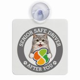 カーサイン 高齢者マーク SENIOR SAFE DRIVER セルカークレックス 車内用 吸盤タイプ 収れん火災防止タイプ 肉球 日本製 車 ステッカー