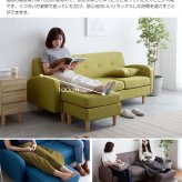 ソファ 座椅子 3人掛けカウチ 3P ー L字型 コンパクト コーナー Spica ファブリック ロー フロア 三人掛け 3人がけ リビング 北欧 おしゃれ