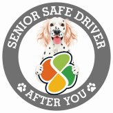 カーサイン 高齢者マーク SENIOR SAFE DRIVER イングリッシュセター ステッカー シール 直径13cm 肉球 日本製 車