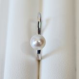 ［pearl609］片耳用 あこや真珠 6mm - 6.5mm ホワイトピンク イヤーカフ SV