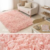 ひらひらパイルのシャギーラグ Blooma（ブルーマ） 約130×190cm ポリエステル お部屋をふわりと彩るシャギーラグ やさしいカラーで空間を明るく上品にまとめ 置くだけで“大人かわいい”雰囲気に整います 幅広パイルとツイストパイルを織り交ぜた