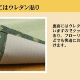 夏ラグ 夏用カーペット フリーカット い草 上敷き カーペット 『F竹』 江戸間6畳(約261×352cm）(裏:ウレタン張り）