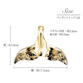 ゴールド ネックレス ハワイアンジュエリー ネックレス ホエールテール ゴールド ペアネックレス 2本セット Sサイズ 刻印 無料 誕生石入れ可 14K K14ゴールド K10 10Kあずきチェーン太0.7mm 2本セット カップル 夫婦 プレゼント ハロウィン 【品番：CG-GP114P】