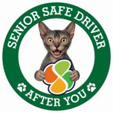 カーサイン 高齢者マーク SENIOR SAFE DRIVER ライコイ ステッカー シール 直径13cm 肉球 日本製 車
