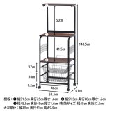 レンジワゴン FBC-03-1 BK/BR ブラック/ブラウン・ホワイト/ナチュラル 2色展開 キッチンワゴン レンジ台 収納 キャスター付き 省スペース おしゃれ シンプル 新生活 家具 インテリア 不二貿易