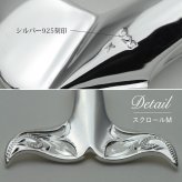 ハワイアンジュエリー ネックレス ホエールテール ペアネックレス 2本セット Sサイス Mサイズ 刻印 無料 誕生石入れ可 シルバー925 大人 友達 シンプル 長さ選べる カップル 夫婦 プレゼント ハロウィン 【品番：CG-SP30801-SP30511P】