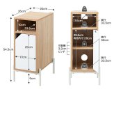 サイドテーブル サイドキャビネット ナイトテーブル ミニテーブル スリム コンパクト 薄型 省スペース 2口コンセント USBポート 収納 可動棚 隙間 寝室 リビング ダイニング 横 おしゃれ 新生活 シンプル 北欧 モダン ホワイト ナチュラル 机