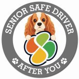 カーサイン 高齢者マーク SENIOR SAFE DRIVER イングリッシュコッカースパニエル マグネット 強力 直径13cm 肉球 日本製 車 ステッカー