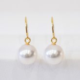 ［pearl431］ 7.5mm - 8mm 揺れる ピアス あこや真珠 シンプル 天草 フォーマル ホワイトピンク 熊本
