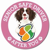 カーサイン 高齢者マーク SENIOR SAFE DRIVER スモールミュンスターレンダー マグネット 強力 直径13cm 肉球 日本製 車 ステッカー