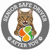 カーサイン 高齢者マーク SENIOR SAFE DRIVER ピクシーボブ マグネット 強力 直径13cm 肉球 日本製 車 ステッカー