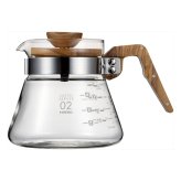 ハリオ コーヒーサーバー オリーブウッド 400mL ドリップサーバー 耐熱ガラス ウッド調【北海道・沖縄県・離島 配送不可】