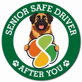 カーサイン 高齢者マーク SENIOR SAFE DRIVER レオンベルガー マグネット 強力 直径13cm 肉球 日本製 車 ステッカー