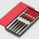 滑り止め木箸揃（根来） インテリア 漆器 盆 カタログギフト 景品 粗品