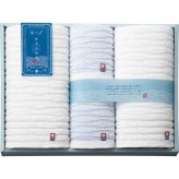 【直送】伊予の白波 バス フェイス ウォッシュタオルセット [26-2756-049] ＩＹ２０６５ タオルギフト ギフト 内祝い 出産内祝い 結婚内祝い 快気祝い お返し 贈り物 プレゼント