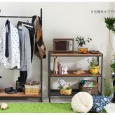 ラック 天然木製シェルフ4段 簡単組立 4段 アンティーク モダン ナチュラル オイル ミッドセンチュリー ウッド スタイリッシュ シンプル シェルフ ハンガー インテリア 家具 天然 おしゃれ カフェ 北欧 木目 新生活