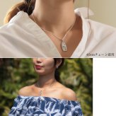 ハワイアンジュエリー ネックレス スクロール シルバー ネックレス 刻印 無料 誕生石入れ可 ボディーボード バチカン彫模様 シルバー925 ギフトラッピング可能 長さ選べる BY THE SEA バイザシー プレゼント ハロウィン 【品番：CG-SP327】