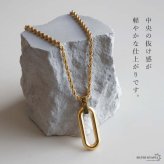 ステンレス オーバルネックレス ペンダント 3カラー レディース ロープチェーン 縦長 楕円 中空 モチーフ シンプル 上品 モード カジュアル 女性用 アクセサリー 首飾り シルバー ゴールド ブラック トレンド 個性的 人気