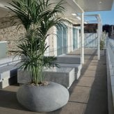 鉢カバー おしゃれ 大型 幅100cm 高さ40cm 植木鉢 KONTON コントン コブル ベンチプランター 長方形 横長 四角 ポリストーン FRP 屋外 室内 高級 北欧 モダン ナチュラル 観葉植物用 サボテン 多肉植物 特大 玄関 プランター 底穴なし グレー ベージュ