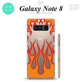 【SC01K】【スマホケース/スマホカバー】【ギャラクシー ノート8】SC01K スマホケース Galaxy Note8 SC-01K カバー ギャラクシー ノート8 ファイヤー 抜き×赤 nk-sc01k-1314【メール便送料無料】