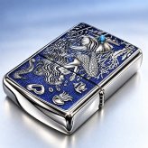 ZIPPO アーマー マーメイド ラグーン ジッポ 鏡面 ターコイズ かっこいい ライター おしゃれ Mermaid Lagoon シルバー×グリッターブルー 動画あり メンズ ギフト プレゼント