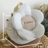 【日本製】名入れ  ベビーリュック 5枚花 名入れ刺繍 贈答用ラッピング対応 動物柄のギフトボックス入り ワッフル素材 お花べビーリュック フラワー ベビーギフト 名入れギフト 出産祝い クリスマスプレゼント誕生日 子供の日 プレゼント ハーフバースデー  男の子 女の子 1歳 2歳 背負い餅リュック 一升餅リュック おしゃれ 軽量 人気 おすすめ ベビー用品　贈り物 ブランド 0066