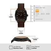 フォッシル FOSSIL 腕時計 メンズ MACHINE デイト アナログ ブラウンレザーウォッチ FS6187【2026 新作】