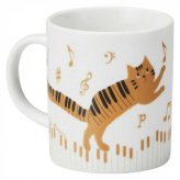 トラネコ タンブラー マグカップ 磁器 猫柄 食器 コップ インテリア 雑貨 ティーカップ コーヒーカップ ペン立て おしゃれ 可愛い ギフト プレゼント TABBY'S MUSIC セトクラフト
