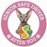 カーサイン 高齢者マーク SENIOR SAFE DRIVER ピーターボールド マグネット 強力 直径13cm 肉球 日本製 車 ステッカー