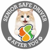 カーサイン 高齢者マーク SENIOR SAFE DRIVER ラガマフィン ステッカー シール 直径13cm 肉球 日本製 車