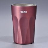 敬老の日 名入れ ペアギフト SXX THERMOS サーモス 真空断熱ダイヤカットロングタンブラー 食洗機対応モデル 400ml ピンク シャンパンゴールド 2点 ギフトBOX入り / プレゼント ギフト 両親 夫婦 結婚 金婚式 銀婚式 退職 記念 誕生日 長寿 祝い