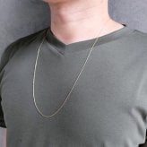 ロングネックレス k10 YG 約70cm スライドピン アズキチェーン ネックレス 1.0mm幅 10金 イエローゴールド K10ネックレス 小豆チェーン ※従来の金具無し