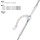 ライオンハート スレンダリー チェーンネックレス ツイスト サージカルステンレス 47cm 55cm 65cm シルバー 金属アレルギー対応 だけ のみ メンズ ブランド
