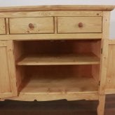 キャビネット FARMER 完成品 無垢材 パイン材 天然木 W120xD45xH90cm 収納家具 リビング収納 収納棚 ライトブラウン おしゃれ 新生活