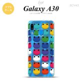 SCV43 Galaxy A30 SCV43 スマホケース ソフト カバー カエル かえる B 透明 nk-scv43-tp166