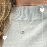 英国製 ハンドメイド ダブルハート シルバーネックレス レディース ハートモチーフ スターリングシルバー 925 上品 シンプル 大人 女性 彼女 妻 誕生日 記念日 結婚記念日 母の日 クリスマス バレンタイン ホワイトデー プレゼント ギフト
