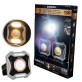 DURACELL デュラセル 1500ルーメン 充電式ワークライト 3個セット LED作灯USB-C マグネット 180度スタンド IPX4 中国製 #1806380 車庫 DIY ガレージ 倉庫 キャンプ 非常用ライト スマホ電 在庫1点のみ