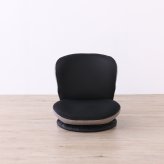高座椅子 カム 回転式 リクライニング 完成品 360度回転 ブラック・ベージュ W52×D58~92×H52cm座面高15cm 座椅子 リクライニングチェア パーソナルチェア 肘付き ブラック ベージュ おしゃれ