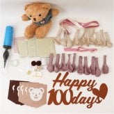 誕生日飾り付け 通販 ハーフバースデー 100日祝い飾り コンフェッティ スターガーランド 数字バルーン デコレーション バースデー パーティー 男の子女の子 1歳誕生日 おうちスタジオ 記念日フォト 室内装飾 インスタ映え 百日祝い
