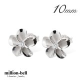 ハワイアンジュエリー ピアス ハワイアン ピアス プルメリアピアス 花 12mm ジルコニア シルバー925 ロジウムコーティング キャッチ メール便 20G ゲージ 彼女 妻 女性 レディース 誕生日 プレゼント ハロウィン 【品番：SE53228】