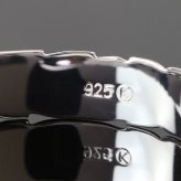 ハワイアンジュエリー バングル ハワイアンジュエリー ブレスレット ペアバングル 幅10mm＆12mm 刻印 無料 サイズが選べる オープンバングル ペア 2本セット カットアウト スクロール シルバー925 太め カップル 夫婦 プレゼント ハロウィン 【品番：B5003-10-12P】