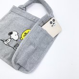 スヌーピー スクエアトートバッグ (グレー)  ルートート ROOTOTE SNOOPY