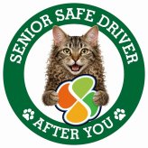 カーサイン 高齢者マーク SENIOR SAFE DRIVER ラパーマ ステッカー シール 直径13cm 肉球 日本製 車