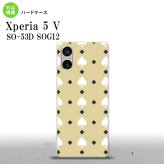 Xperia 5V Xperia 5V スマホケース 背面ケース ハードケース トランプ スペード ベージュ 白 2023年 10月発売 nk-xp55-541