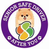 カーサイン 高齢者マーク SENIOR SAFE DRIVER ポメキー ステッカー シール 直径13cm 肉球 日本製 車