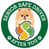 カーサイン 高齢者マーク SENIOR SAFE DRIVER ポメキー ステッカー シール 直径13cm 肉球 日本製 車
