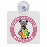 カーサイン 高齢者マーク SENIOR SAFE DRIVER ユークレニアンレフコイ 車内用 吸盤タイプ 収れん火災防止タイプ 肉球 日本製 車 ステッカー