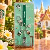 スターバックス キーホルダー タイ限定 トゥクトゥク チャーム 海外限定 スタバ グッズ キーチェーン ブランド ロゴ マスコット 雑貨 おしゃれ チャーム プレゼント 誕生日